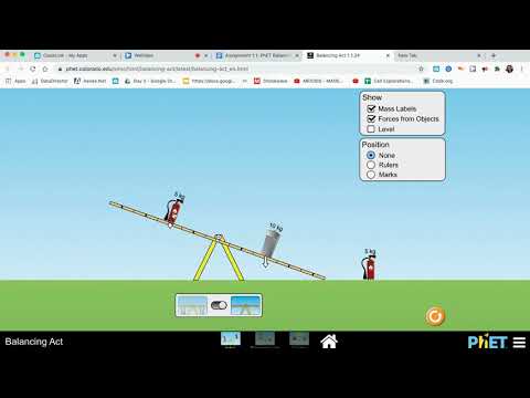 Phet Balancing Act Intro