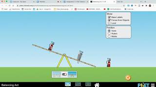 Phet Balancing Act - Intro