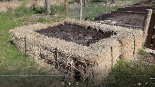 How to make a raised bed from straw bales