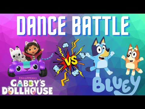 Dance Battle Gabby's Dollhouse VS Bluey | Brain Break | Freeze Dance