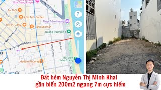 Hiếm! Lô Đất hẻm Nguyễn Thị Minh Khai gần biển 200m2 ngang 7m. Giá tốt