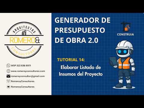 Miniatura TUTORIAL 14 - COMO GENERAR LISTADO DE INSUMOS