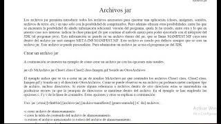 Explicación archivos jar, una sola clase.