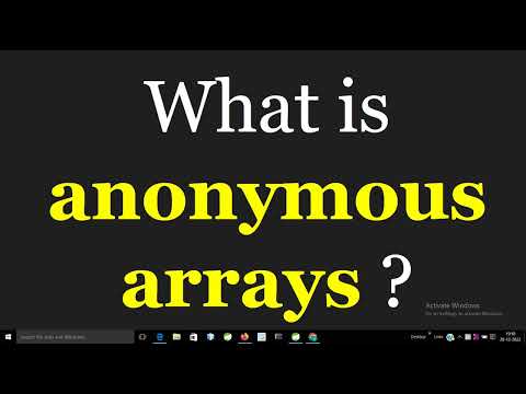 Anonymous Array