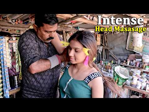 INTENSE Acupressure Head Massage 😳 | Deep Pressure Points ASMR | Street Barber