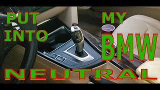 How to put a newer BMW into neutral for towing with dead or disconnected battery - car ready