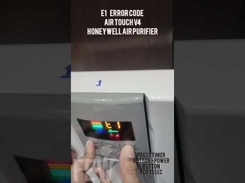 honeywell air touch V4 air purifier error code e1 flashing/resetting