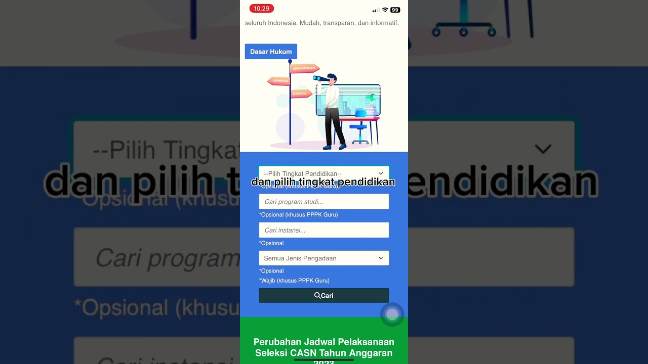 Cara melihat Formasi CPNS atau PPPK di sscasn #cpns #pppk