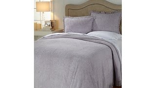 Jeffrey Banks Chenille Stripe 3piece Bedspread Set