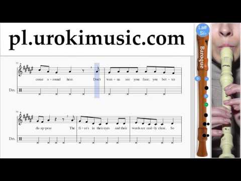 Nauka Gry Na Flecie Prostym (Barokowy) Michael Jackson - Beat It Nuty Poradnik Część 2 um-i463