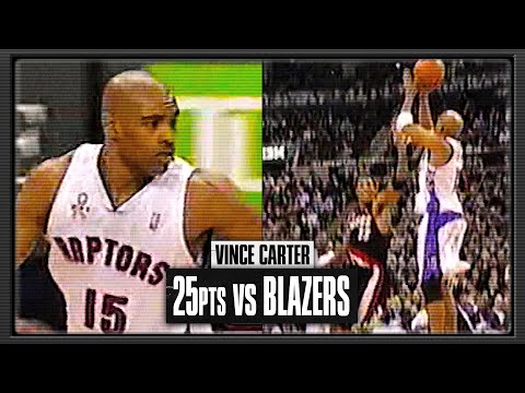 Hobbled Vince Carter Drops 25pts vs Portland | March 1st 2002