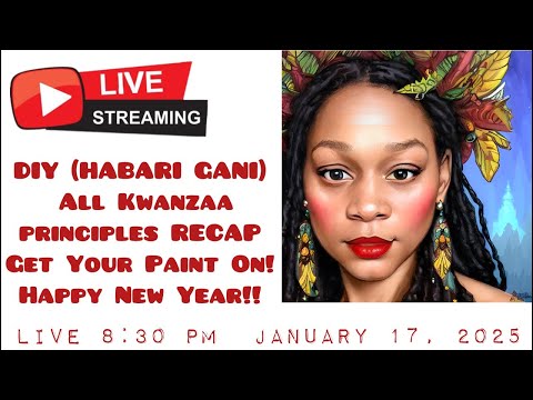 ❤️Khadijah is live! DIY Kwanzaa Greetings (Habari Gani) Hand Painted Earrings