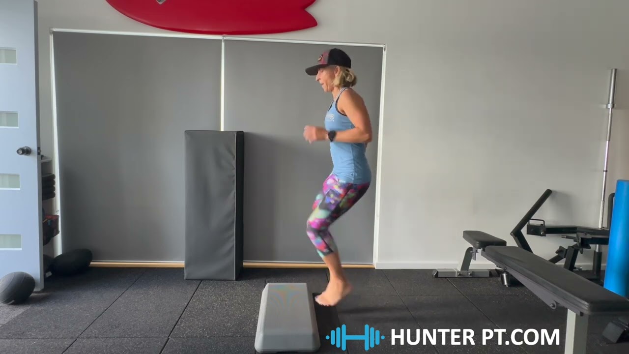 Step toe touch jumps - light feet