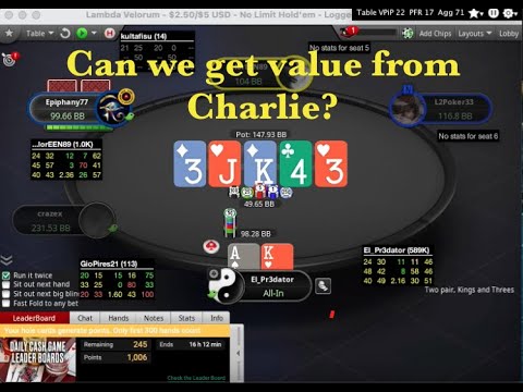 NL 200/500 Zoom Poker - Would Charlie call the big jam?