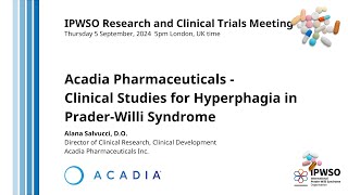 Acadia Pharmaceuticals - Clinical Studies for Hyperphagia in Prader-Willi Syndrome