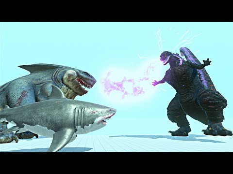 Megalodon Rex vs Shin Godzilla - Animal Revolt Battle Simulator