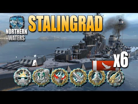 Cruiser Stalingrad on map Northern Waters, 260k damage - World of Warships
