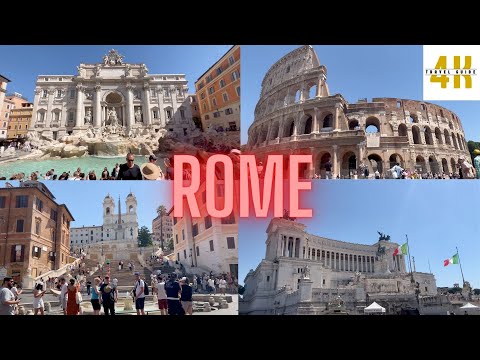 Rome in 4K, from the Trevi Fountain to the Colosseum (CC in English)