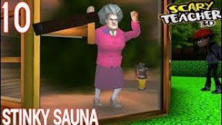 Scary Teacher 3D - Gameplay Walkthrough 4 New Levels Stinky Sauna(Android/iOS) #scary #2022