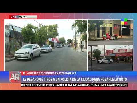 🔴MORÓN: TIROTEARON A UN POLICÍA DE LA CIUDAD PARA ROBARLE LA MOTO