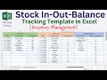 Stock In Out And Balance Template In Excel Inventory Management Template
