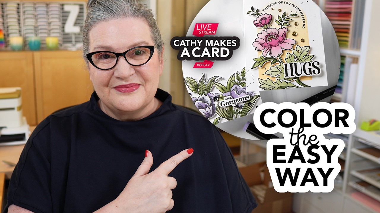 Cathy Makes a Card…and colors the easy way! (with stencils!)