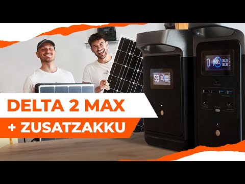 EcoFlow Delta 2 MAX // 3000 Watt Backofen Test und 2 Solarmodule gleichzeitig