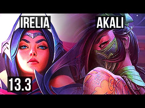 IRELIA vs AKALI (TOP) | 9 solo kills, 2.1M mastery, 1100+ games, 18/5/10 | EUW Master | 13.3