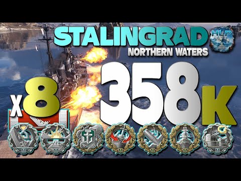 Cruiser Stalingrad: 4k bxp, 8 kills, 358k damage - World of Warships