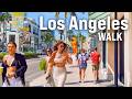 LOS ANGELES California 4K Walking Tour City Walk With Captions 4K 60fps