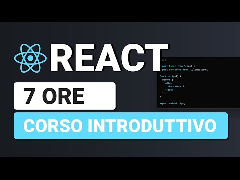 Corso React in Italiano da 7 ORE Introduttivo