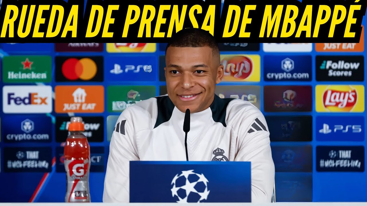 RUEDA de PRENSA de MBAPPÉ previa PARTIDO de CHAMPIONS del REAL MADRID