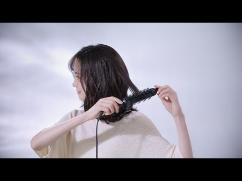コンパクトブラシアイロン 2Way(ストレート/カール) ブラック EH-HV42