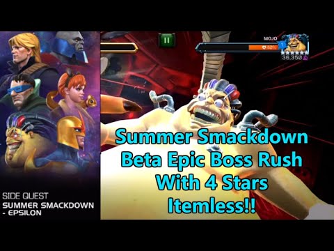 Summer Smackdown Epsilon Epic Boss Rush Challenge! 4 Stars Only! Week 5| Marvel Contest Of Champions