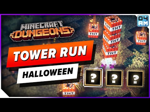 Minecraft Dungeons FULL Spookyfest Halloween Tower Run on Apocalypse & Red Phantom Pet Reward