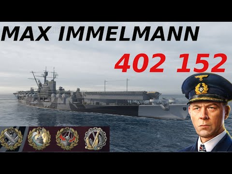 World of Warships MAX IMMELMANN 402 152 DMG #worldofwarships #wows #maximmelmann