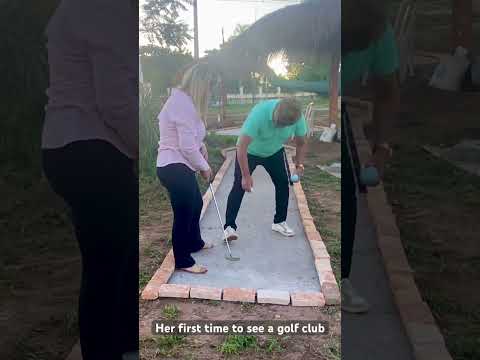 Loma Grande Mini Golf first rough practice with Carlos & Martina.