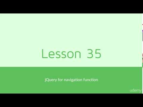 (Complete HTML5 CSS 3 Guide for Web development )  035 jQuery for navigation function
