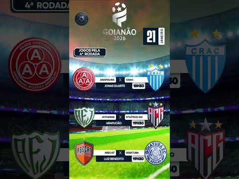 🔥HOJE TEM GOIANÃO! CONFIRA OS JOGOS QUE ABREM A 4ª RODADA!  #futebol #estaduais2026