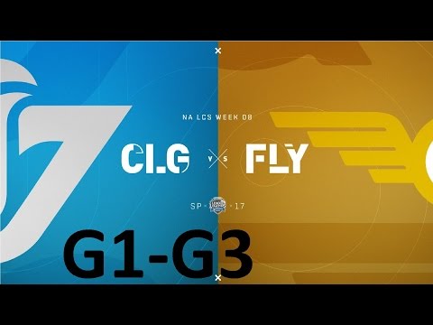 CLG vs FLY Game 1-3 Highlights - 2017 NALCS SPRING SPLIT - WEEK 7 DAY 3 - FULL HIGHLIGHTS