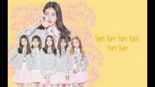 [Pastel-ed Lyrics] PRODUCE 101 Macaroon Honey Dduk - YUM YUM (Color Coded) ENG/ROM