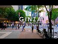 Ginza Japan Walking Tour In Summer 4k