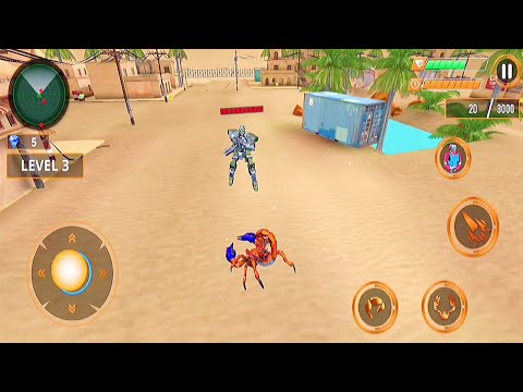 scorpion robot car - Transforming flying robot game - Game of transforming robots