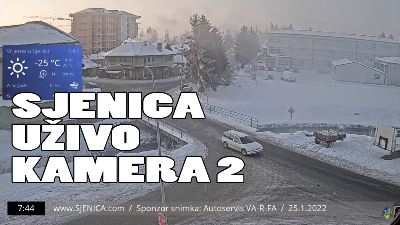 Live webcam view of Carretera de tránsito de Sjenica