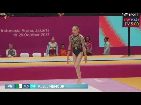 Kaylia Nemour scores 12,666 on floor - Qualifications - 2025 World Championships
