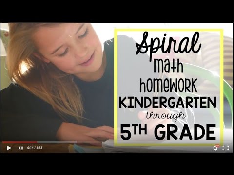 Spiral Math Homework for Elementary