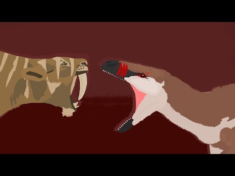 battle of Prehistorica dinosaurs Episode 3: Utahraptor Vs Smilodon