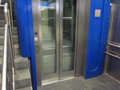Otis hydraulic glass elevator at Planetarium subway station in Bochum