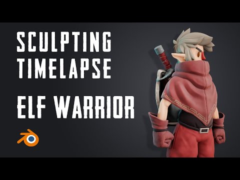 ELF WARRIOR SCULPTING TIMELAPSE - BLENDER 2.92