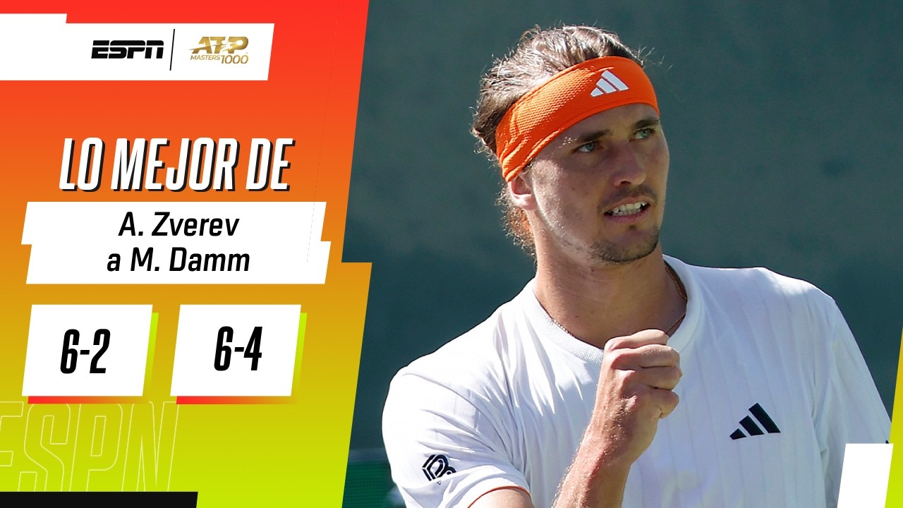 ZVEREV SE DESTACÓ Y GANÓ SIN PROBLEMAS EN EL MASTERS 1000 DE MIAMI | RESUMEN